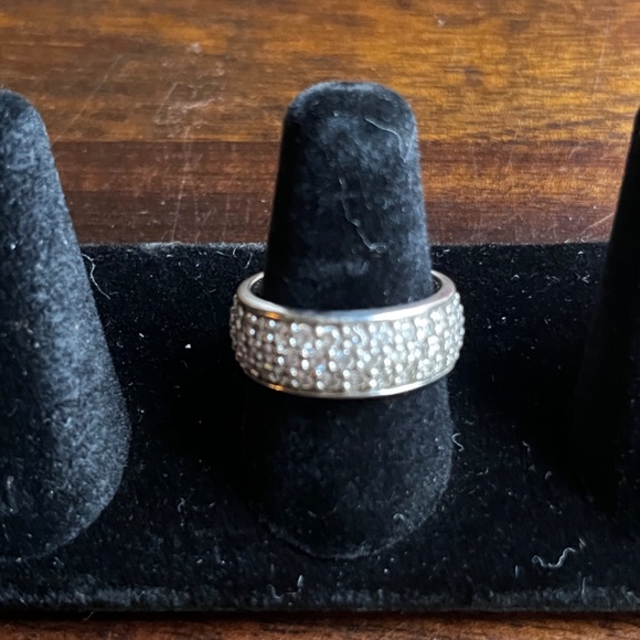 Sterling/CZ Eternity Band 8 - Picture 3 of 3